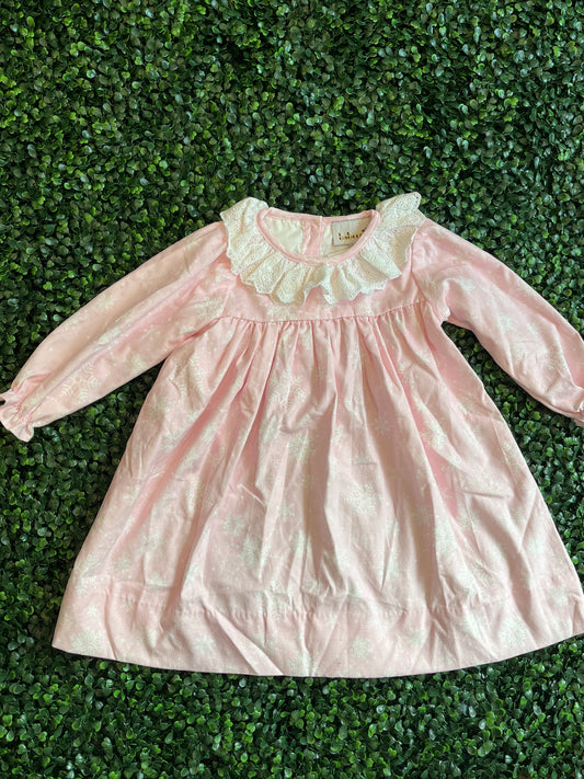 Pink Snowflake Smock