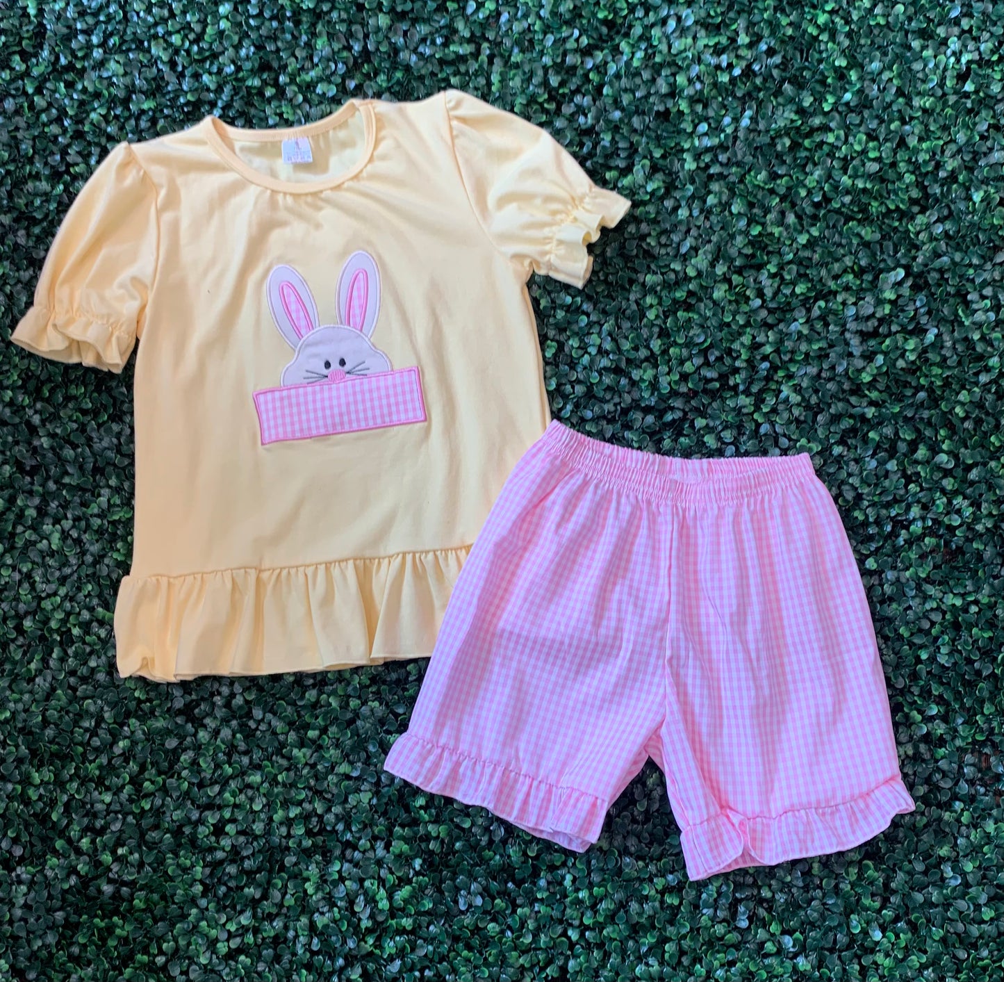 Yellow & Pink Easter Bunny Set