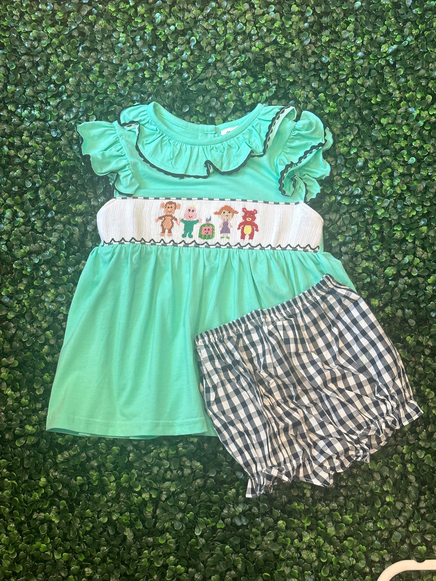 CoCo Melon Teal & Checkered Set