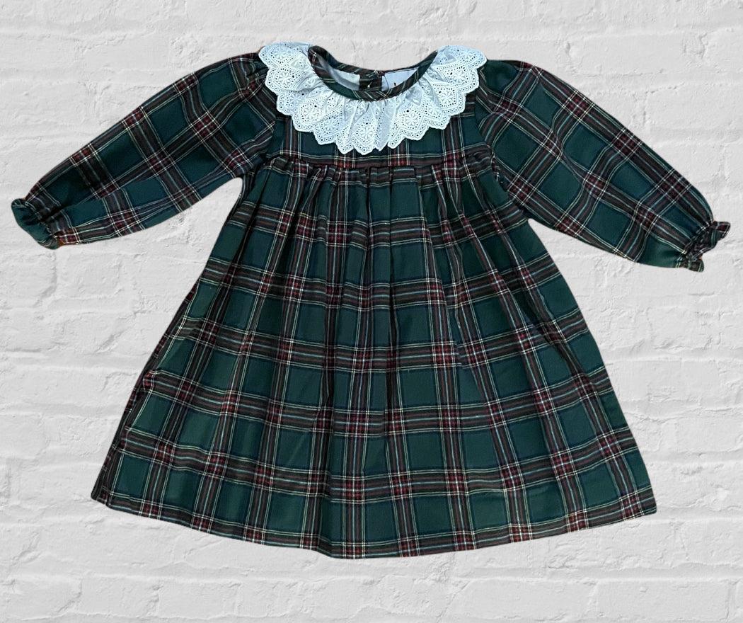 Traditional Plaid Flannel Dress - southernsmocksofaiken